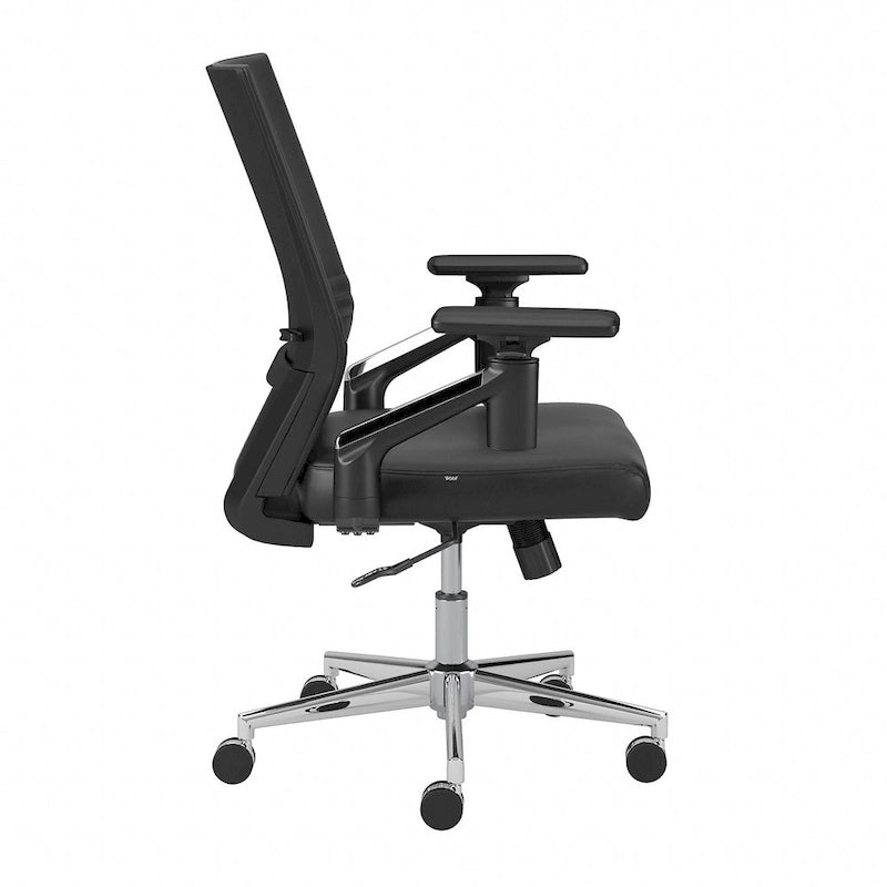 Cabot Mid Back Leather Office Chair by Bush Furniture