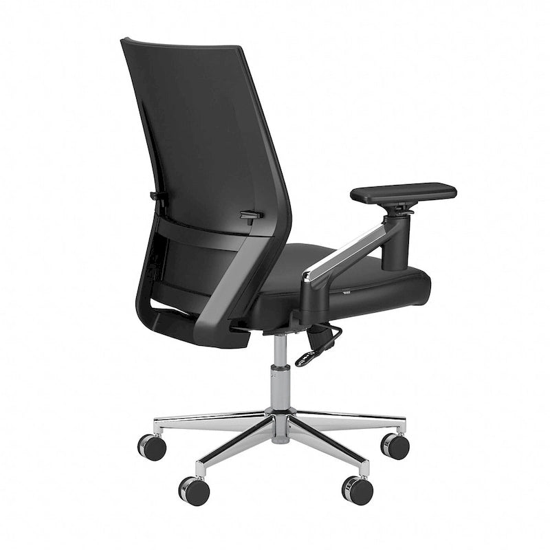 Cabot Mid Back Leather Office Chair by Bush Furniture