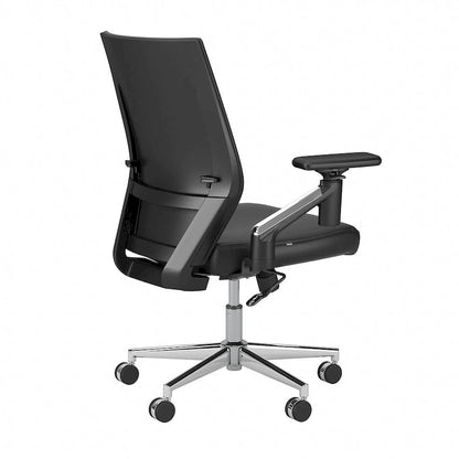Cabot Mid Back Leather Office Chair by Bush Furniture