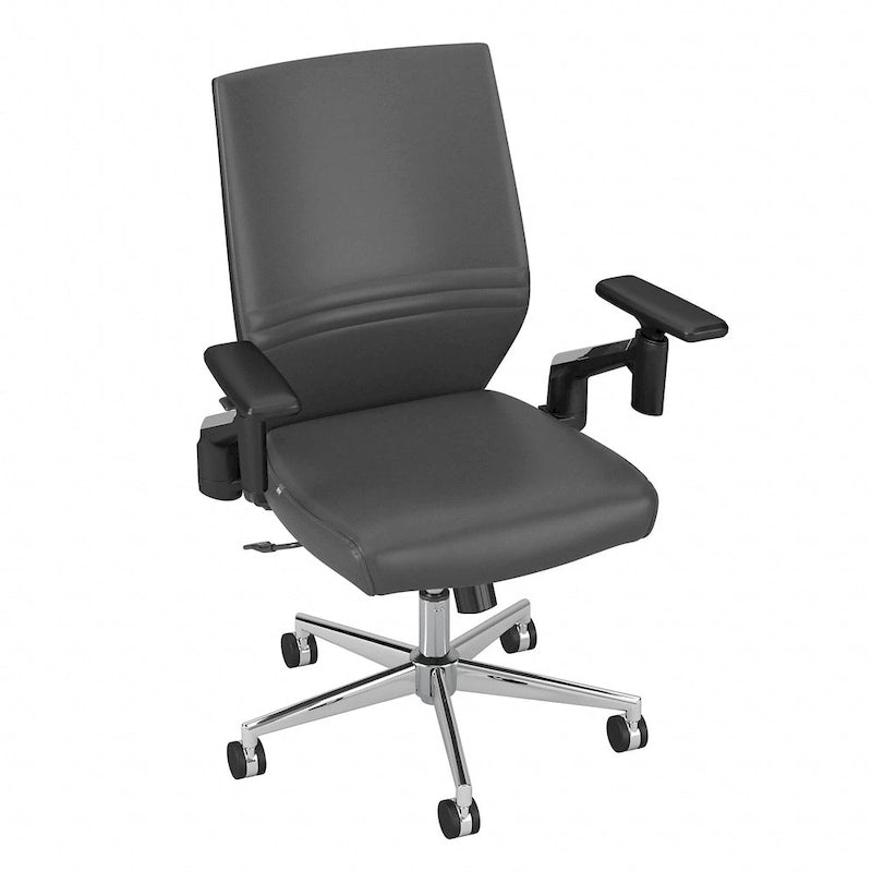 Cabot Mid Back Leather Office Chair by Bush Furniture