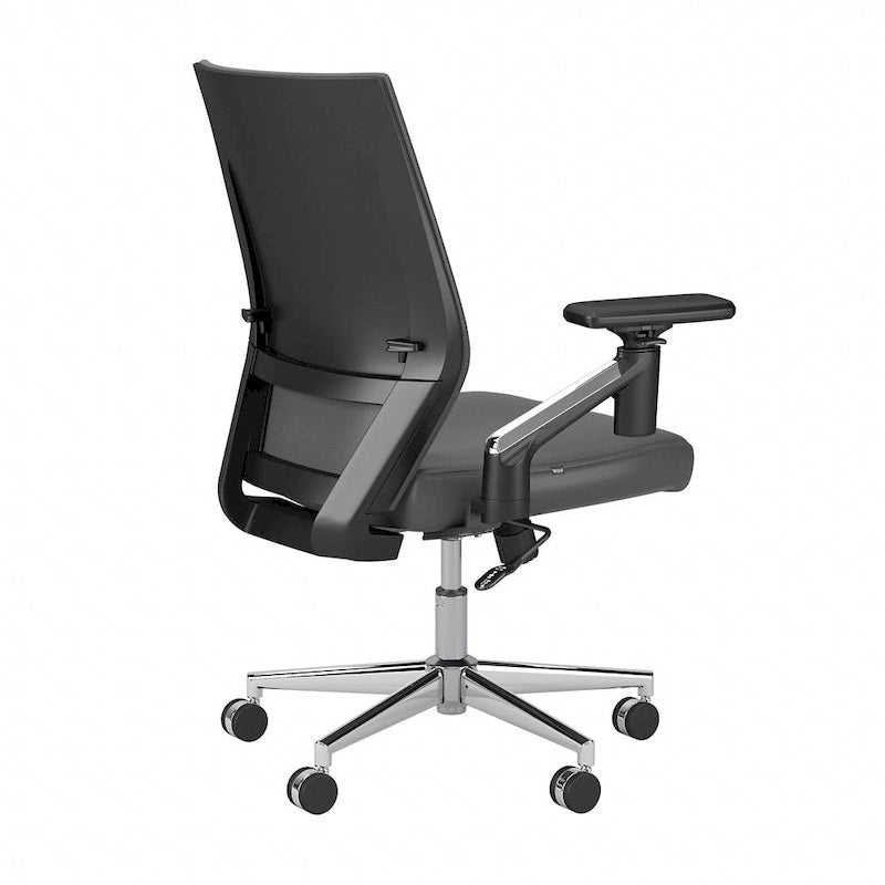 Cabot Mid Back Leather Office Chair by Bush Furniture