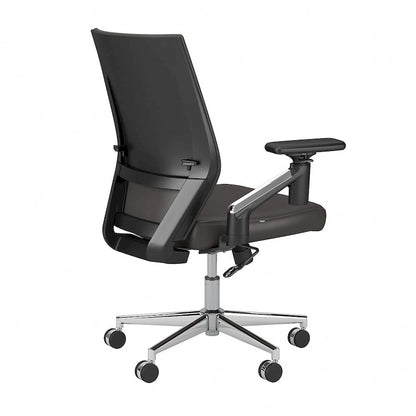 Cabot Mid Back Leather Office Chair by Bush Furniture